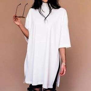 NWT DRESSED IN LALA ORIGINAL DESIGN: Lala Icon Mock Neck Top in White